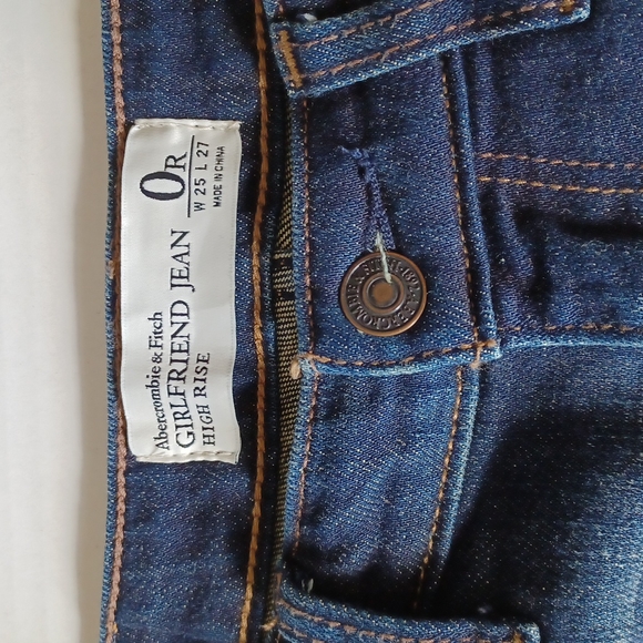 Abercrombie high rise girlfriend jeans w25 L27  Or - Picture 3 of 4